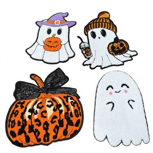 Parches Bordados de Chenilla Personalizados de Halloween en Tela de Lentejuelas para Sudadera con Capucha, Chaqueta, Mochila y Ropa - Product Image 3