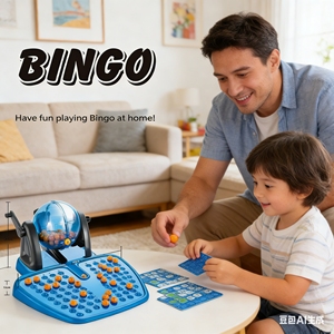 Jeu de bingo en plastique pour enfants, à faire soi-même, avec 90 numéros et 24 cartes, amusant, emballage en boîte de couleur conforme, jouets amusants pour les fêtes d'enfants - Product Image 4