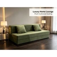 Canapé d'angle modulaire moderne en L avec revêtement vert frais pour la décoration de salon d'appartement de petite taille - Vente en gros