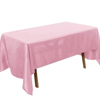 Nappe de table en polyester personnalisée en usine nappe de couleur unie nappe imperméable bon marché pour hôtel fête restaurant mariage