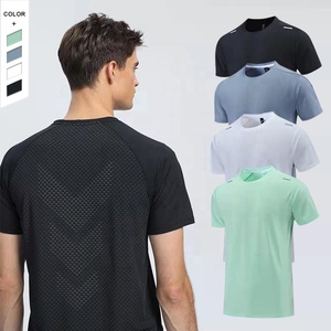 T-shirt Sportiva da Uomo a Maniche Corte di Grande Successo, ad Asciugatura Rapida e Traspirante, con Girocollo, Striscia Riflettente e Vestibilità Ampia per Corsa e Attività all'Aperto - Product Image 1