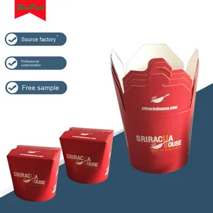 Caja de fideos desechables <span class=keywords><strong>para</strong></span> embalaje de aperitivos del fabricante de Shenzhen, contenedor de pasta de papel Kraft blanco, caja de embalaje de arroz, estampado <span class=keywords><strong>para</strong></span> alimentos - Product Image 5