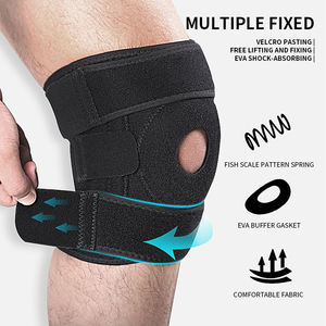 Recién llegado, <span class=keywords><strong>cinta</strong></span> de protección de rodillera negra MOQ bajo al por mayor para rodillera de entrenamiento de calentamiento deportivo - Product Image 4