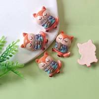 Cabochons en résine à dos plat, série Animaux de dessin animé brillants, pour épingles à cheveux, scrapbooking, bijoux DIY, artisanat et accessoires de décoration