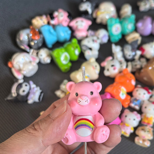 Perline focali 3D a forma <span class=keywords><strong>di</strong></span> animale anime, carine, ponderate, imbottite, con perline, per arti e mestieri, grandi, per la creazione <span class=keywords><strong>di</strong></span> gioielli, topper per penne e braccialetti - Product Image 4