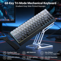 Manufacturer Stock Latest Hot Seller Compact Mechanical Keyboard K68 Side-Engraved Gradient Black Wireless Gaming Keyboard