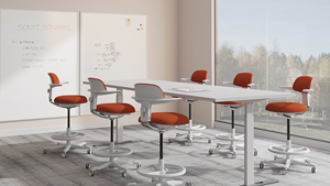 Moderner Mid-Century Mesh-Bürostuhl mit Höhenverstellung und Drehfunktion für Home Office, Schlafzimmer und Schule - Product Image 4