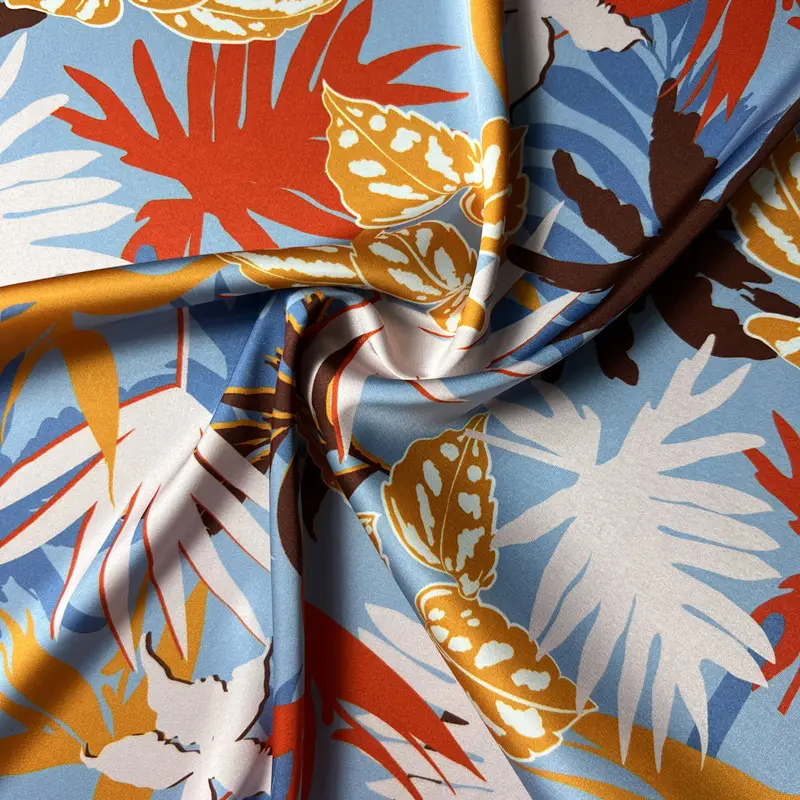 Vente en gros, nouveau motif, tissu en Poly-Satin imprimé pour robe quantité minimale de commande