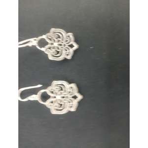 Pendientes de Aro de Moda, Chapados en Oro, con Diseño Étnico de Totem, Estilo Bohemio, Hechos a Mano, con Flores Talladas en Plata Antigua India - Product Image 4