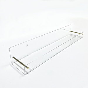 Acrylic Wall Mounted Shelf Single Layer Custom Size For <b>Displaying</b> <b>Books</b> Figurines Nail Polish - Product Image 1