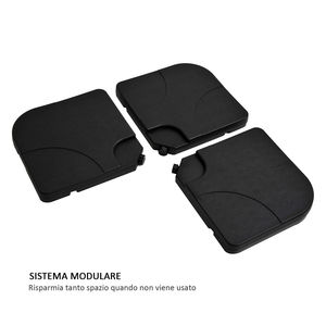 Outsunny Juego de 4 Base de Paraguas de Jardín de Plástico 50 × 50 × 7,5 cm - Product Image 6