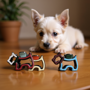 Fermacapelli a Forma di Cane Cartoon Angelina 8,5 Cm in Plastica, Accessorio per Capelli Casual di Alta Qualità per Donne - Product Image 2