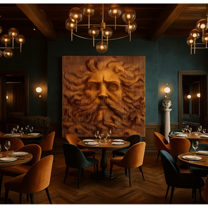 Pannello Murale 3D Parametrico, Decorazione in Legno Ondulato, Arte Murale Parametrica in Legno per Hotel - Product Image 2
