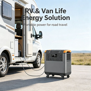 Générateur portable grande capacité 5376Wh à onde sinusoïdale pure MPPT 3000W avec démarreur de secours solaire 200W et allume-cigare pour voiture - Product Image 5