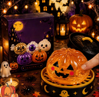 Squishy fantôme d'Halloween pour l'extérieur, à remontée lente, anti-stress, personnalisable, petites séries, assortiment, en stock