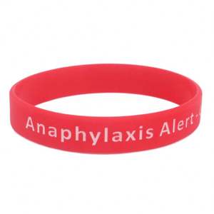 Pulsera de Silicona de Alerta de Reacción Alérgica, Prevención de <span class=keywords><strong>Enfermedades</strong></span>, Advertencia Médica Hospitalaria, Pulseras de Goma con Frases, Regalos Promocionales - Product Image 2