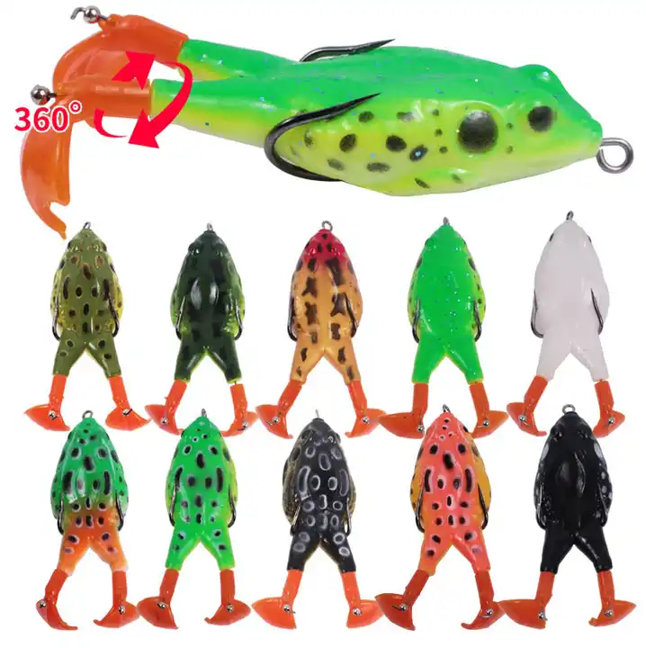 topwater floating silicone soft propeller frog