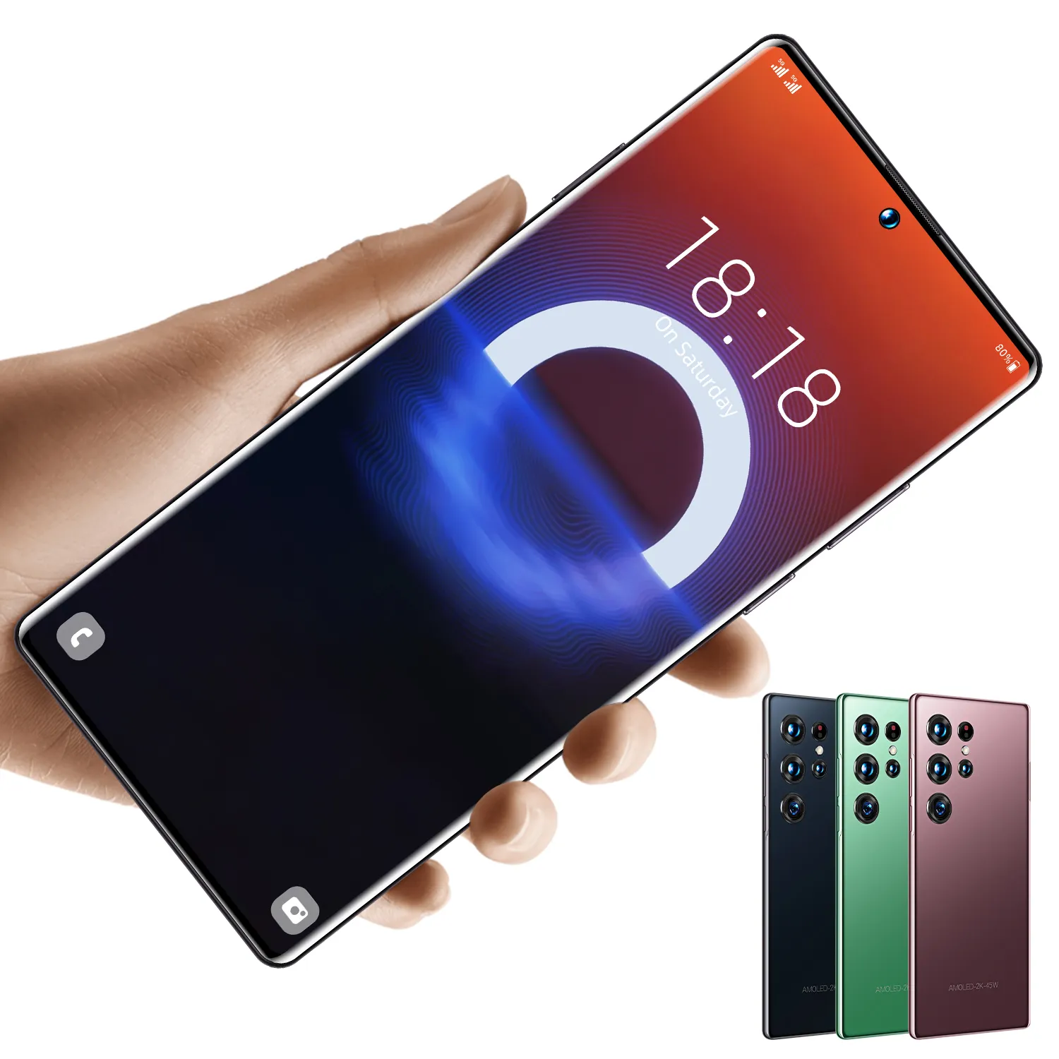 Samsung S23 Ultra Haute Qualité Android 12 Téléphone Portable Intelligent 5g 512gb 16gb + 1tb 7.3 Pouces 48mp + 100mpv 3g/4g/5g Meilleure Vente 7 Pouces