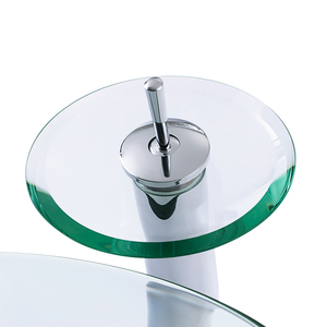 Modern Clear Tempered Glass <strong>Round</strong> Bathroom CounterTop Vessel Sink <strong>Basin</strong> - Product Image 4
