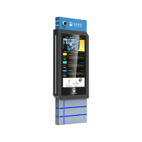 Pantalla LCD de doble cara para exteriores de 2500 NITs, pantalla táctil de pie, parada de autobús, señalización Digital