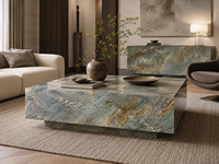 Dalles polies en granit bleu Jeriba pour dessus de table, buffets, crédences, encadrements de cheminée, dessus de meubles de salle de bain et crédences de cuisine