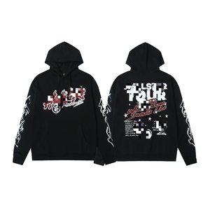 Stokta Hızlı Gönderim Yüksek Kalite %100 Pamuk Hip Hop Hell Star Kapüşonlu Üstler Dtg Baskı 1'e 1 Hell Star Eşofman Takımı - Product Image 4