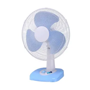 Home office school student kids blue low noise desktop plastic 16 inch electric oscillating air cooling small desk fan
