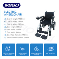 WEGO-Silla de ruedas manual ligera, Plegable, portátil, para adultos, discapacitados, ancianos, para uso doméstico, silla de ruedas exterior