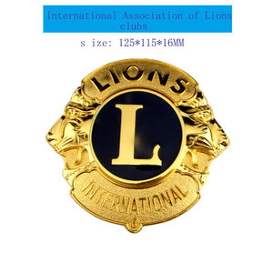 High Quality International Lions Club Car <strong>Badge</strong> 3d Metal <strong>Embossed</strong> Tpu <strong>Badges</strong> Metal <strong>Badge</strong> Printing for <strong>Custom</strong> - Product Image 2