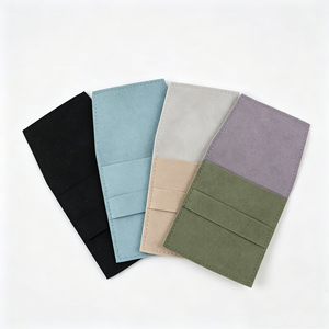 Recyclable Velvet Cross Strap <b>Jewelry</b> Pouches Soft Plush Velvet Material For Mothers Day Gifts - Product Image 1