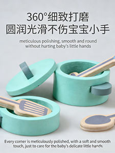 Ensemble de cuisine miniature Zongheng modèle 108 avec <span class=keywords><strong>réfrigérateur</strong></span> et cuisinière à gaz, jouet éducatif <span class=keywords><strong>en</strong></span> <span class=keywords><strong>bois</strong></span> pour enfants, rose - Product Image 4