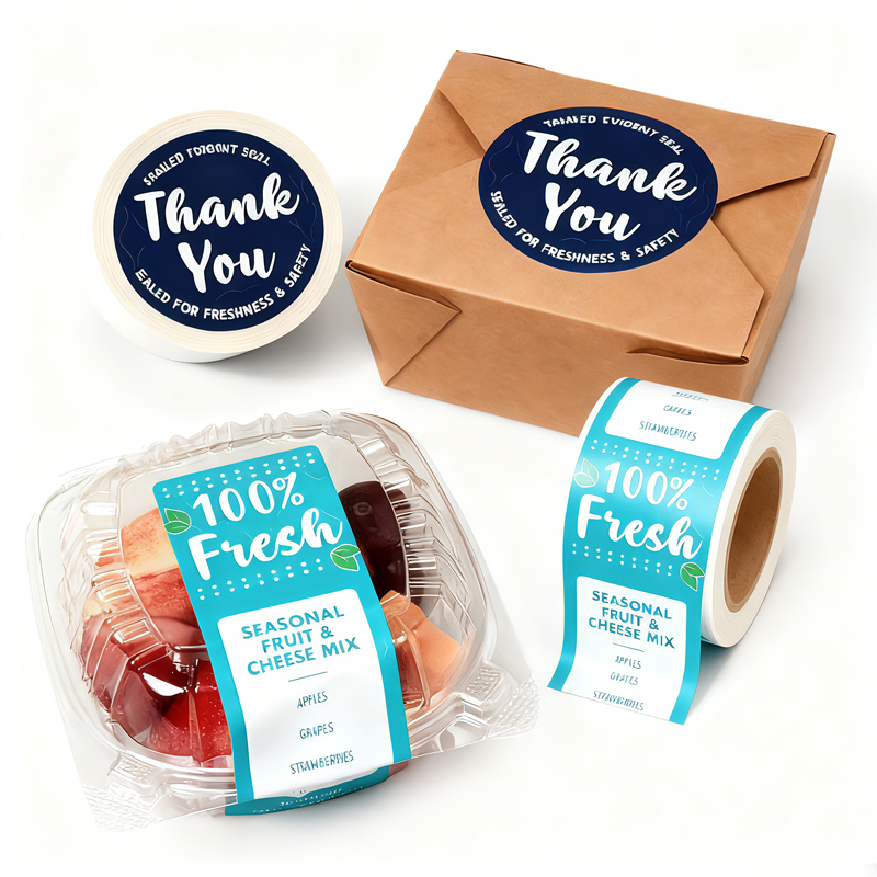 Custom Printed Vinyl Waterproof Logo Sticker for Customized Packaging Labels Printing Personalized Roll Label with Custom Shape