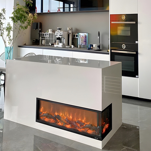 <span class=keywords><strong>Chimenea</strong></span> <span class=keywords><strong>Eléctrica</strong></span> <span class=keywords><strong>Panorámica</strong></span> Moderna de 1000 mm, Vidrio de Doble Cara, Llama Realista, Control Remoto, Fácil Instalación, Acero Elegante para Uso en Interiores - Product Image 5