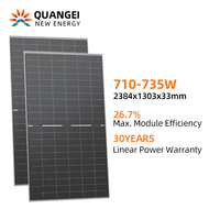Panneau solaire Jinko 710W 735W monocristallin, module entièrement noir, esthétique noire intégrale pour toit solaire de villa haut de gamme