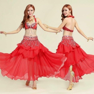 Bestdance <span class=keywords><strong>Samba</strong></span> trajes de danza del vientre sujetador con cuentas Top cinturón faldas Bollywood carnaval trajes - Product Image 2