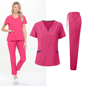 Venta al por mayor Jogger Suit Doctor Nurse Scrubs Set Hospital Médico Quirúrgico Uniformes Multicolor Mujeres Wear Scrub Suit Doctor Uniforme - Product Image 1