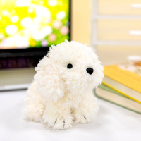 Pendentif en peluche chiot bouclé mignon et petit, doux et moelleux, jouet en peluche chien Teddy, breloque de sac, ornement anti-stress de bureau, cadeau souvenir