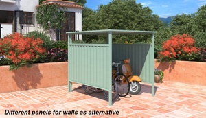 <span class=keywords><strong>Abri</strong></span> multifonctionnel semi-<span class=keywords><strong>ouvert</strong></span> <span class=keywords><strong>de</strong></span> vélo du hangar 6x6 en métal avec le toit plat pour l'usage <span class=keywords><strong>de</strong></span> rue - Product Image 6
