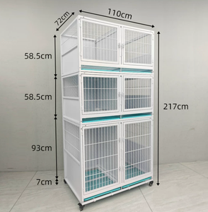 Jaula de Aislamiento para Mascotas, Diseño de Caja de Hierro Forjado Sólido, Jaula de Gran Capacidad para Gatos, Perros y Conejos con Baño para Tiendas de Mascotas - Product Image 1