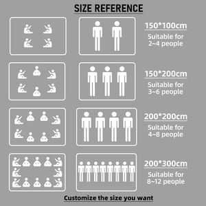 Custom Modern Outdoor Picnic Blanket Waterproof Extra <b>Large</b> Portable Sand Free Camping Picnic <b>Mat</b> - Product Image 2