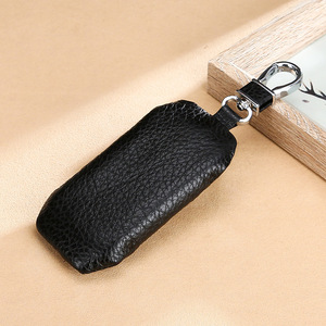 Vente en gros cuir de vachette véritable métal porte-clés de voiture pour hommes porte-clés porte-monnaie portefeuilles homme - Product Image 2