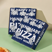 Boîte à pizza en papier ondulé avec logo personnalisé 8 pouces 10 pouces 12 pouces avec impression en relief colorée Conception à fente de stratification mate pour usage alimentaire