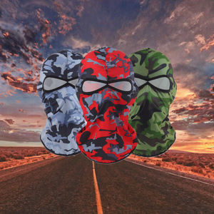 Masques de ski en polyester 100% personnalisés en gros 2023, masque facial coupe-vent pour le cyclisme, la moto, les sports, les balaclavas - Product Image 2