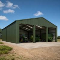 Bâtiment Agricole Préfabriqué Isolé en Acier - Grand Hangar Agricole pour le Stockage de Tracteurs et de Machines