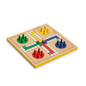 Juego de Mesa <span class=keywords><strong>Ludo</strong></span> de Madera Premium Personalizado de Fábrica, Juego de Parcheesi para 4 Jugadores, Juguetes Educativos Familiares de Viaje al por Mayor - Product Image 1