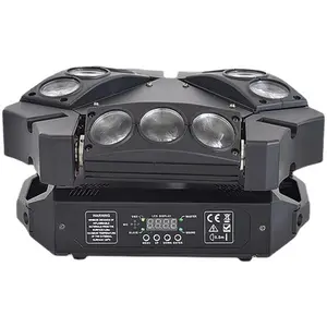 9*10W RGBW 4 IN 1 LED Sharpy Beam Moving Head Lighting 9 Head Spider Dj Disco Night Club Party Stage Light