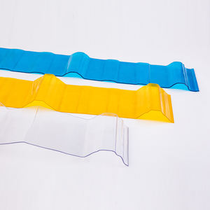 Polikarbonat Berwarna Perlindungan UV Bahan Plastik Atap Bergelombang - Product Image 2