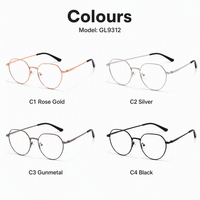 Gafas de Titanio Ovaladas para Mujer, Monturas Ópticas de Titanio Ultraligeras con Lentes Transparentes de PC, Gafas de Moda para Uso Diario