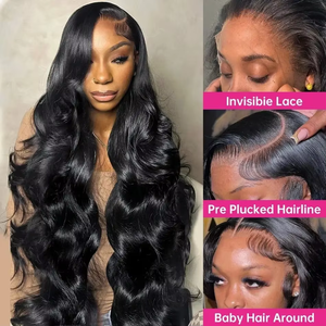 Vente en gros <span class=keywords><strong>13</strong></span>*4 Brésilien Transparent HD Lace Frontal Perruque Vendeurs Cru Vierge Cuticule Cheveux Alignés Lace Front Perruques Cheveux Humains - Product Image 4