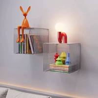 Étagère de rangement moderne et minimaliste en métal pour baie vitrée, table d'appoint carrée créative pour canapé, table de balcon sans installation
